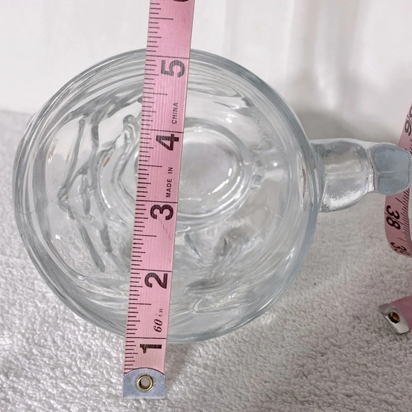 Vintage Luminarc USA Large Clear Glass Skull Mug - Picture 14 of 15